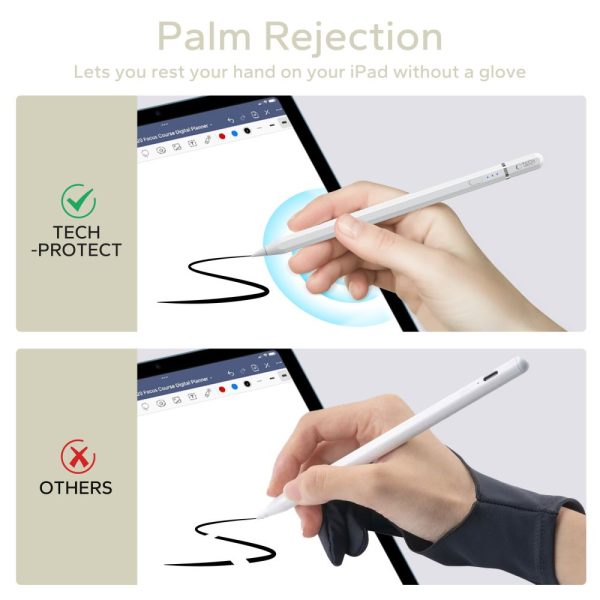 TECH-PROTECT DIGITAL MAGNETIC STYLUS PEN 3 IPAD WHITE - Image 8